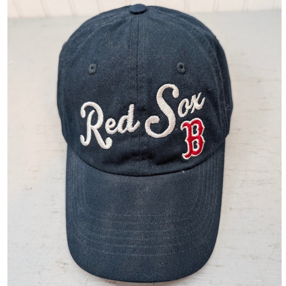 Boston Red Sox Fan Favorite MLB Baseball Hat Navy Blue Adjustable Script Cap